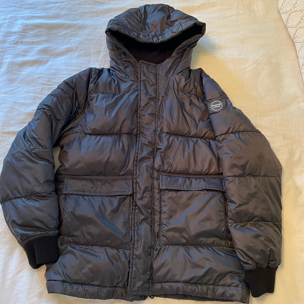 Boys Abercrombie & Fitch Puffer Jacket, charcoal 15/16